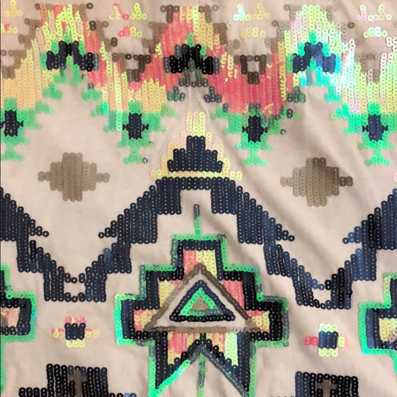 Sequin Diamond Patterned Mini Skirt - Picture 2 of 4